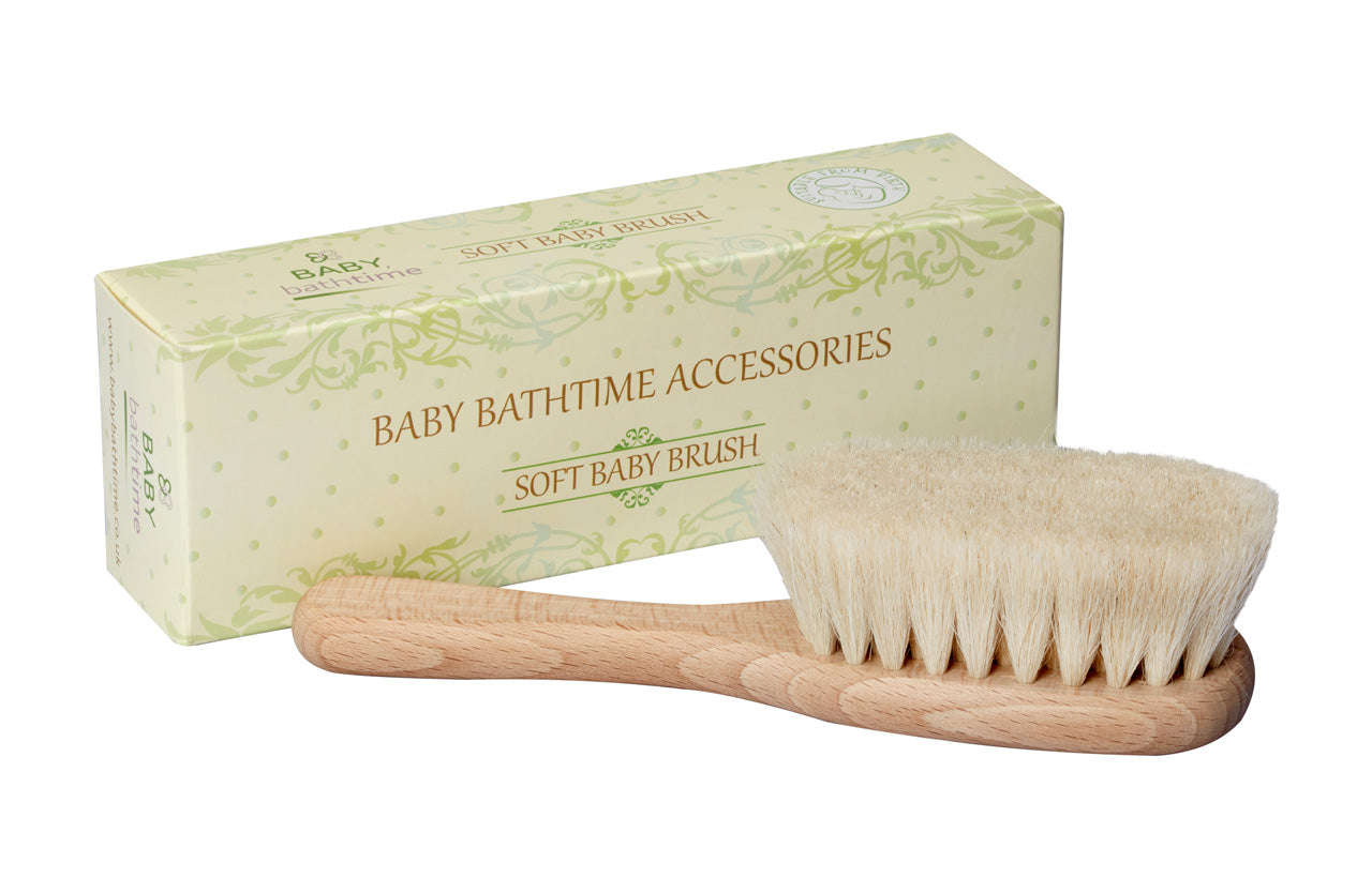 Baby Bathtime Beechwood And Soft Goat's Bristle Baby Brush
