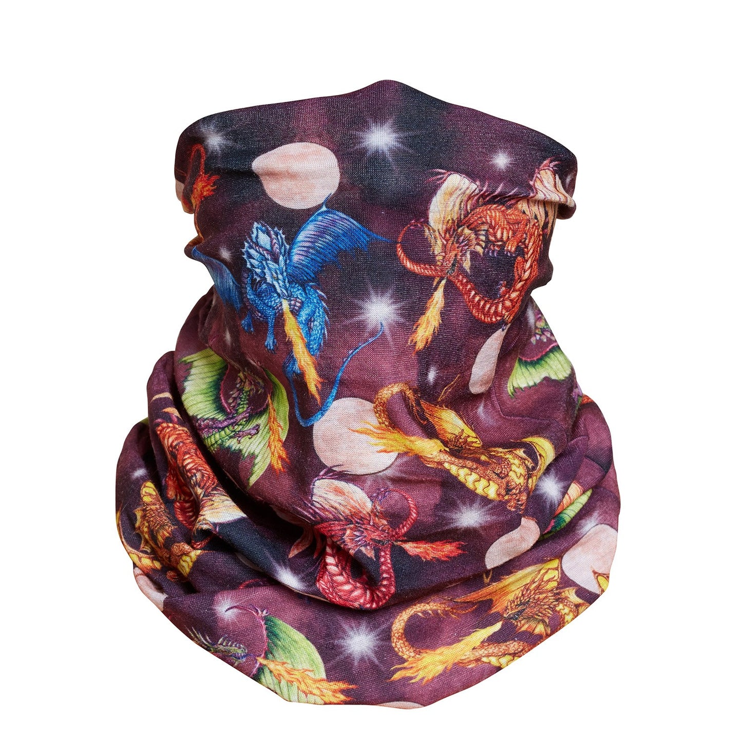 Multifunctional Snood Bandana Headwear Neck Tube Gaiter Face Covering Bodylife Fire Dragon Seamless