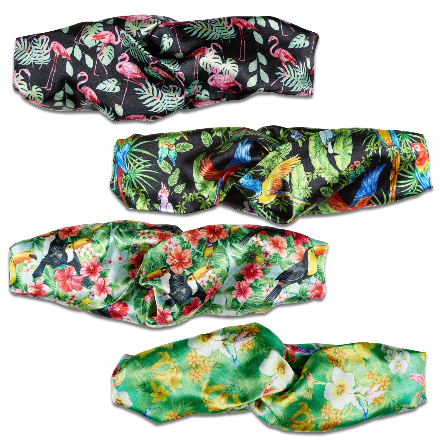Bodylife Fantastic Feathers Faux Silk Headbands Four Pack